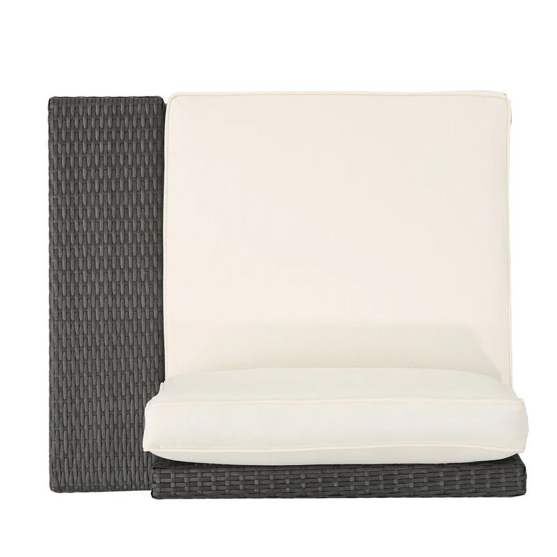 Santa Cruz - Outdoor 8 Piece Sectional Set - Dark Brown