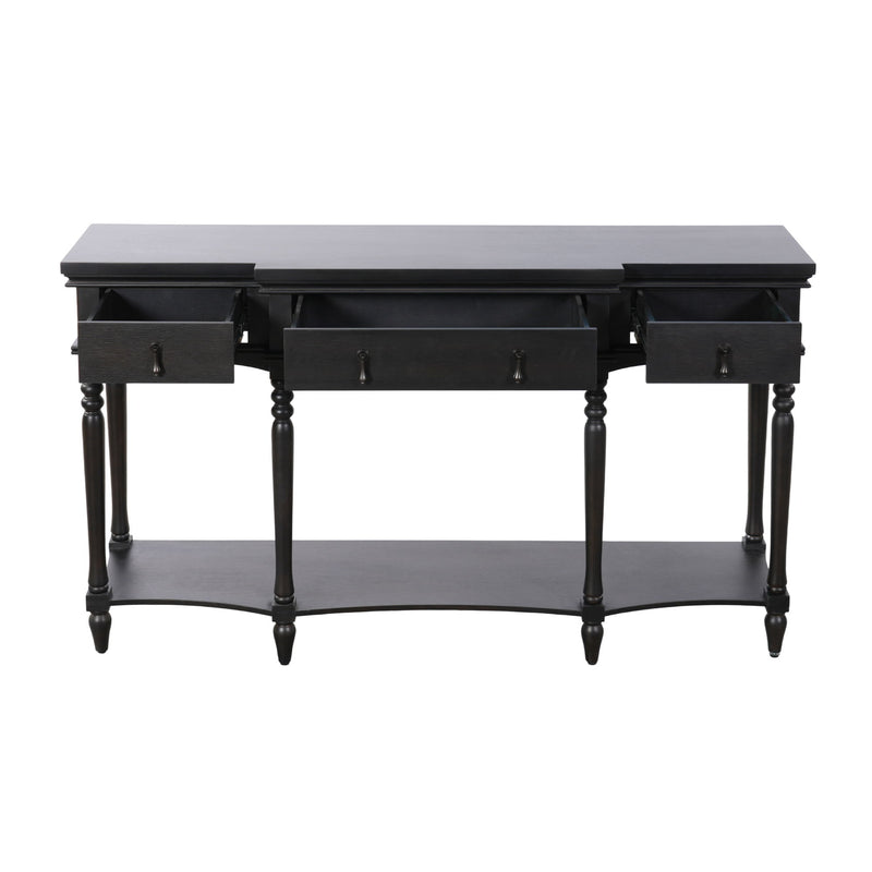 Retro Console Table With 3 Soft Close Drawers