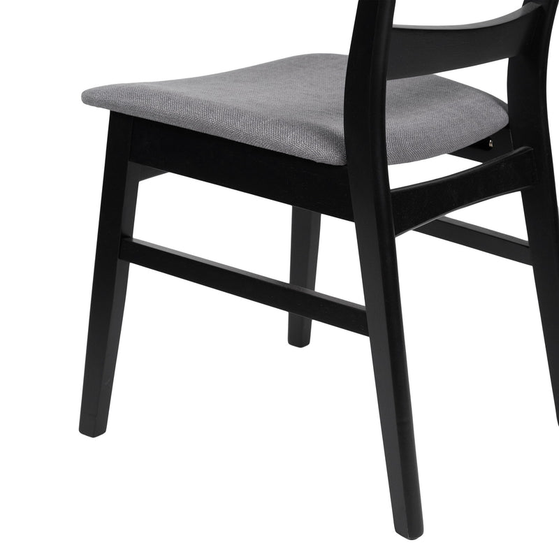 Dining Chair With Upholstered Seat - Dark Gray