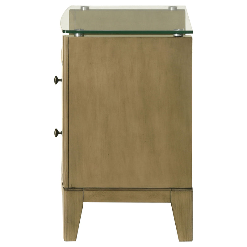 Menlo - 2 Drawer Nightstand - Pine Wood