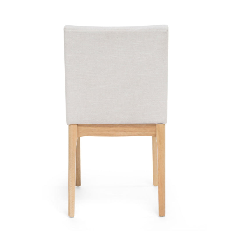Contemporary Dining Chair (Set of 2) With Upholstered Legs - Light Beige