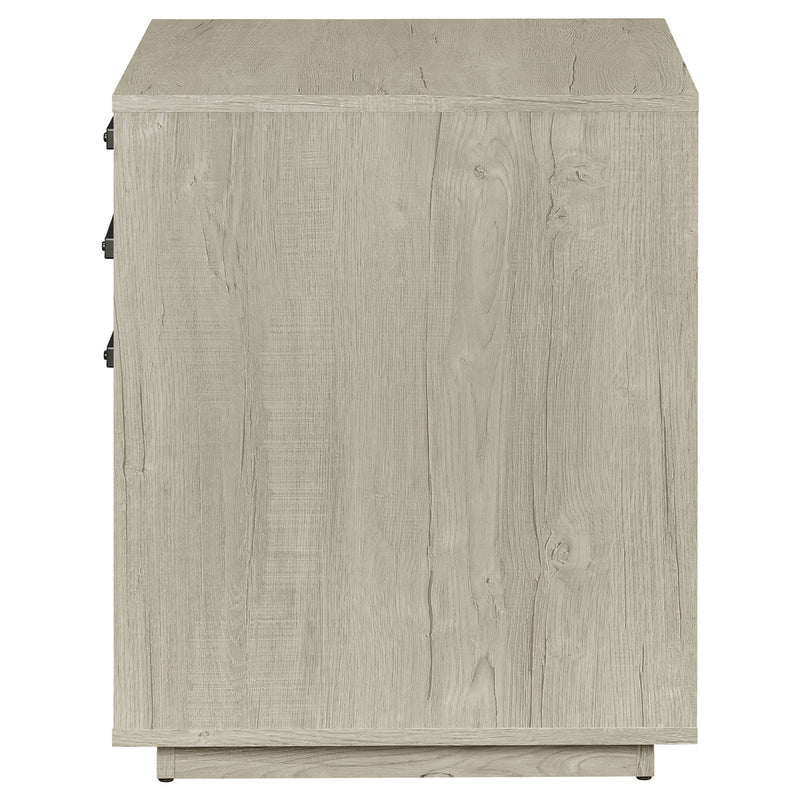 Loomis - 3 Drawer Home Office File Cabinet - White / Gray