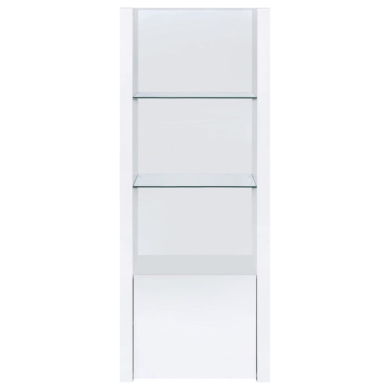 Lance - 3 Piece TV Entertainment Center With Shelves - Gloss White