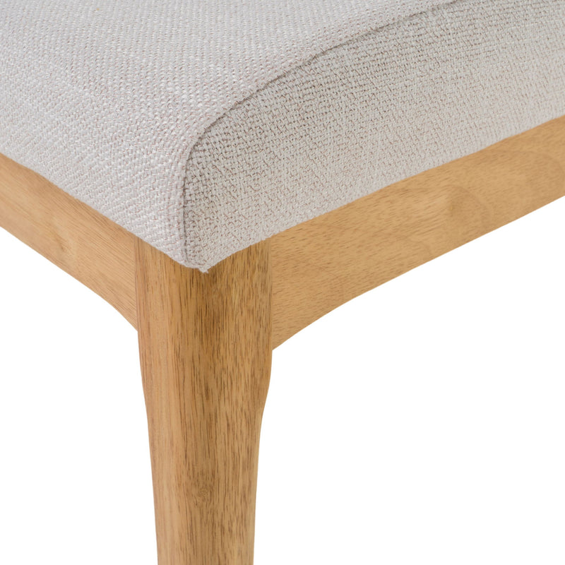 Contemporary Dining Chair (Set of 2) With Upholstered Legs - Light Beige
