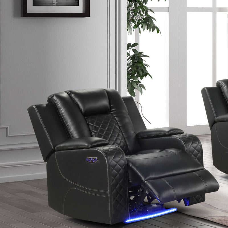 Benz - Power Recliner Set With LED Lighting And USB Charging