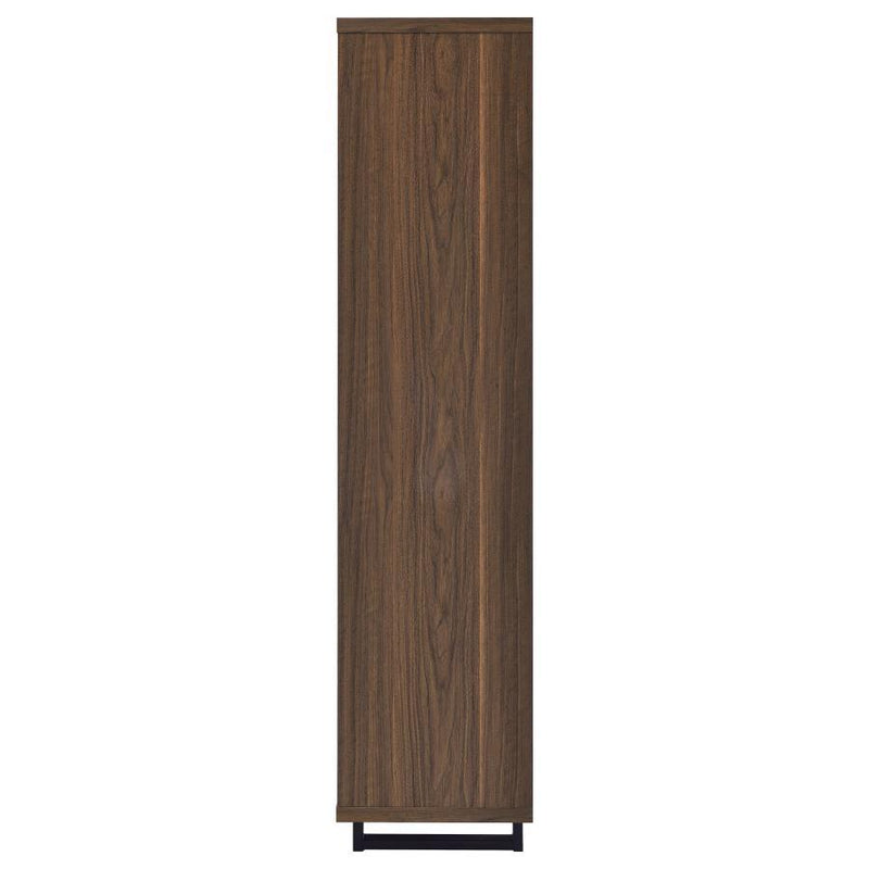 Maddox - 3-Shelf Cabinet Bookcase - Walnut
