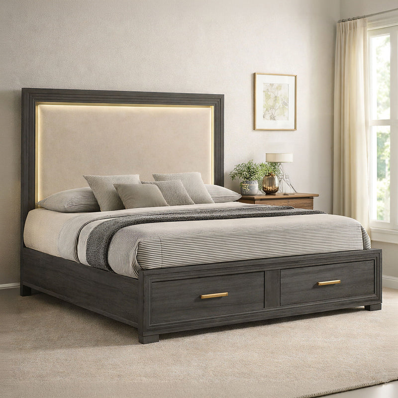 Colorado - Bedroom Set With Upholstered LED Headboard