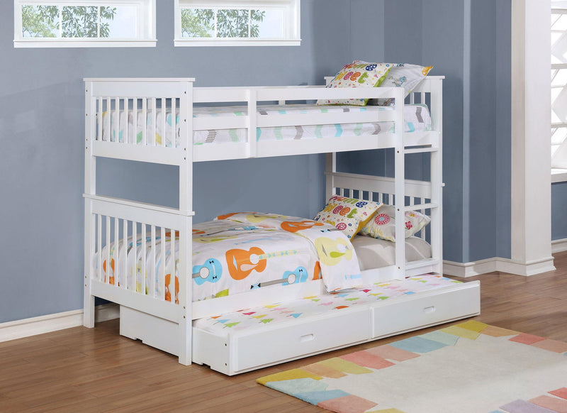 Chapman Wood Twin Over Twin Bunk Bed White