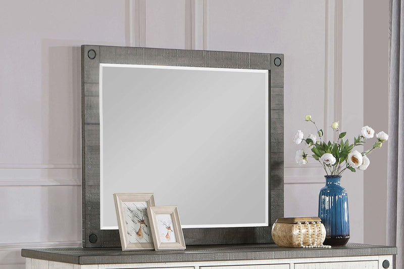 Lilith Dresser Mirror Distressed Grey — Griffin's Furniture