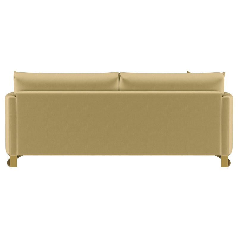 Corliss Upholstered Curved Track Arm Sofa Camel