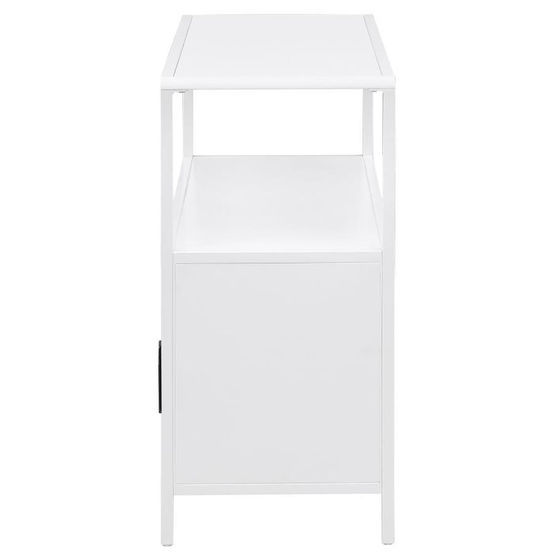 Amherst - 2-Door Radio Weave Cane Metal Accent Cabinet