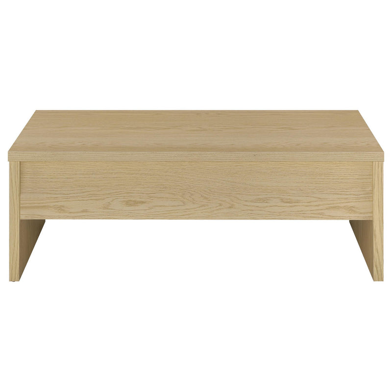 Canoga 2-piece Lift Top Cocktail Coffee Table Set Light Oak