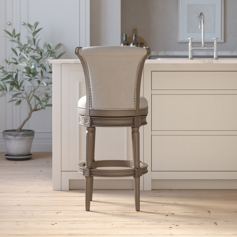 Swivel Barstool With High-Back