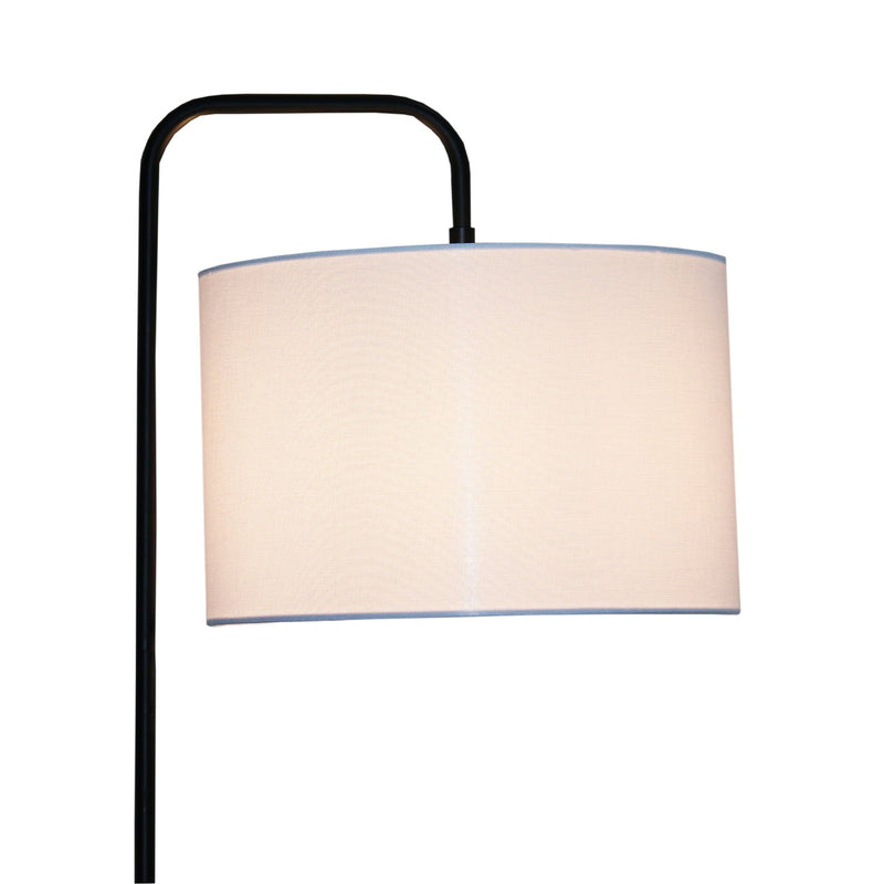 Lior - Arc Floor Lamp With Cylinder Shade - Black