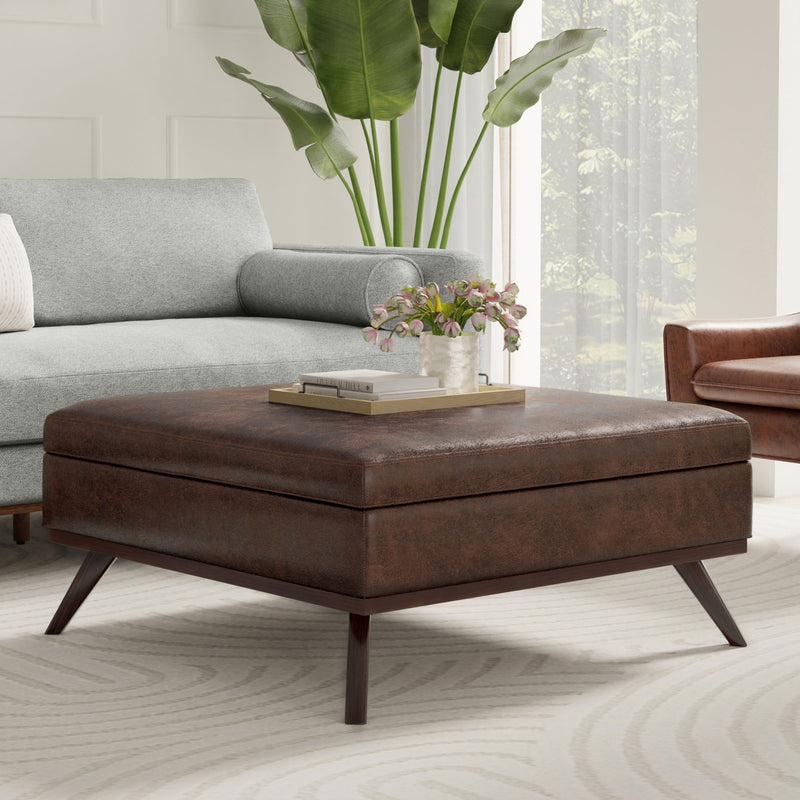 Owen - Multifunctional Square Coffee Table Storage Ottoman