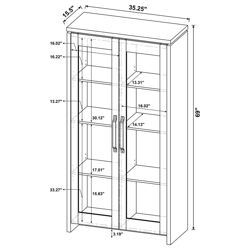 Myerson - 2 Door Tall Cabinet - Gray