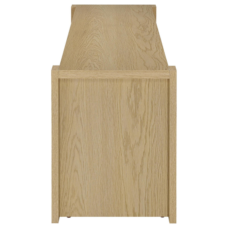 Susac - 3 Piece Entertainment Center With TV Stand And Media Towers - Light Oak