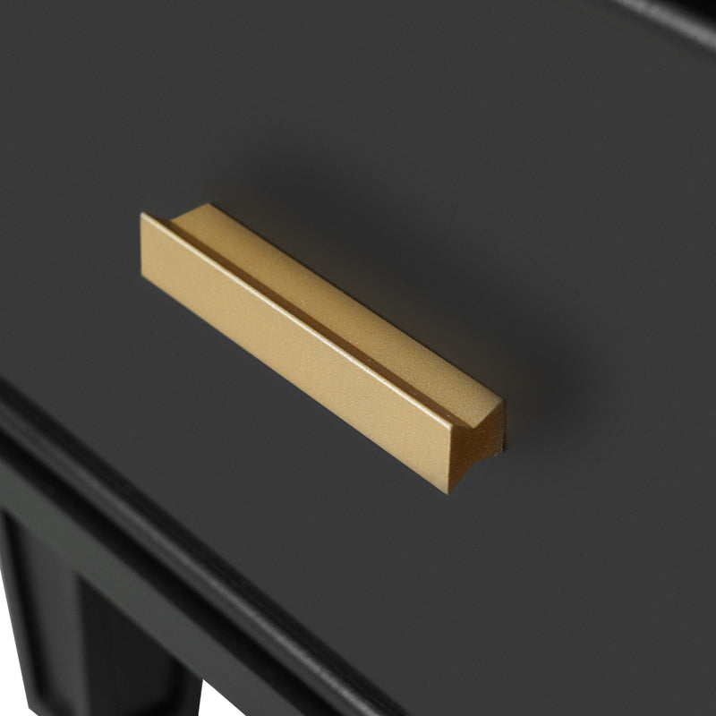 Bathroom Vanity With Sink, Deep Drawer And Pull Out Basket, Rectangular Design - Black