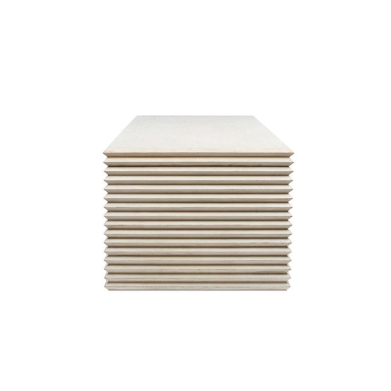 Veda - Geometric Waterfall Dining Table - White