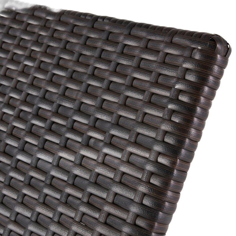 Kauai - Modern Style Wicker Chaise Lounge - Brown Multi