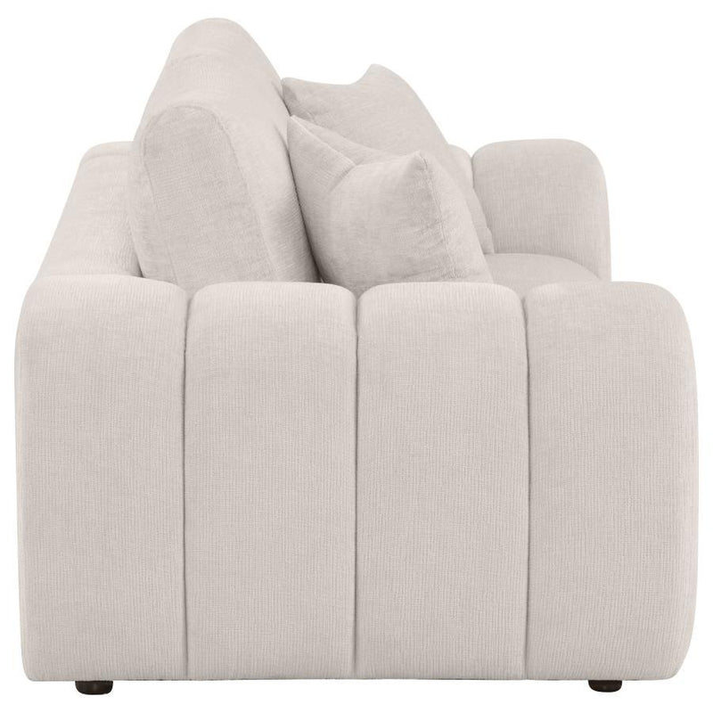 Burnett - Chenille Upholstered Wide Arm Loveseat