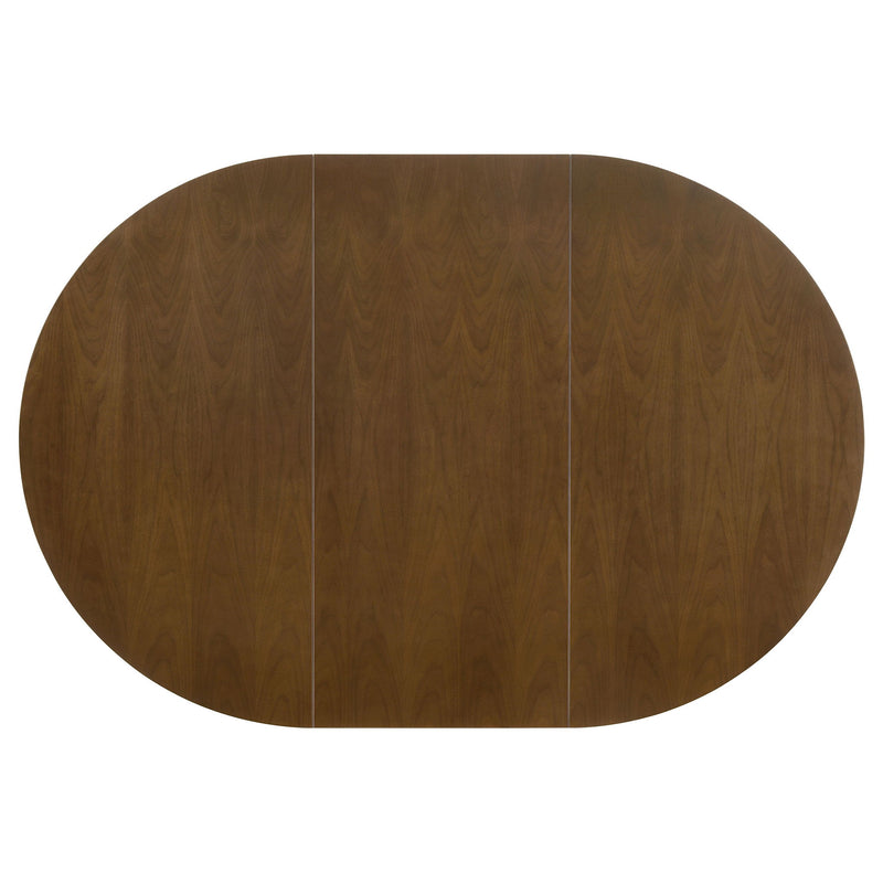 Thomson - Oval Dining Table With Removable Leaf - Walnut
