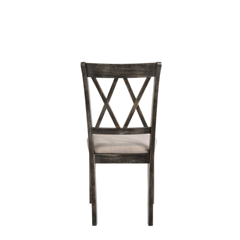 Claudia II - Weathered 7 Pieces Dining Room Set - Gray