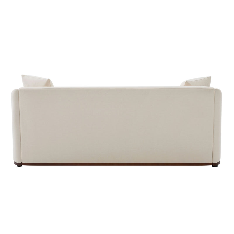 3 Seater Sofa With Wrap Around Armrests And Throw Pillows