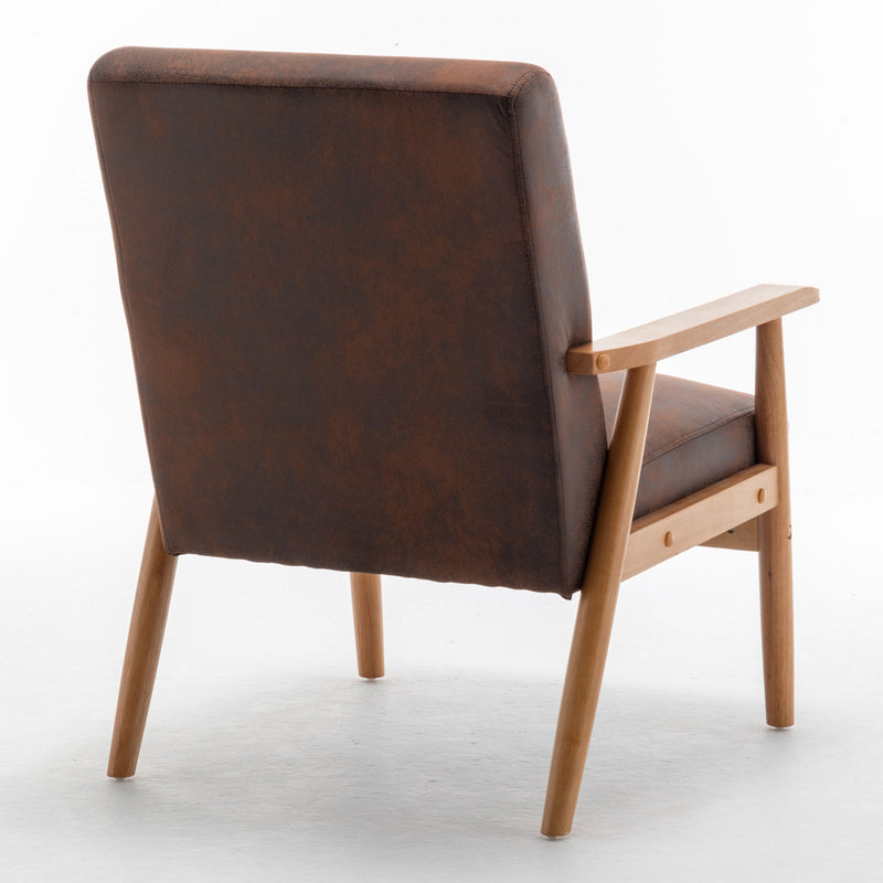 Wide Arm Chair - Brown