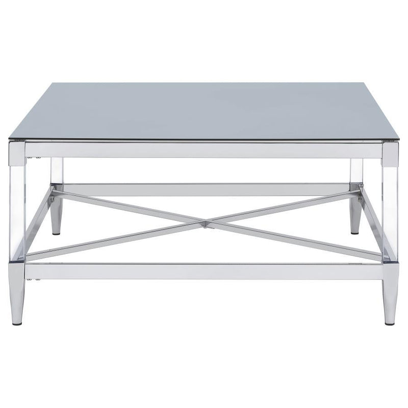 Lindley - Square Tempered Mirror Acrylic Table