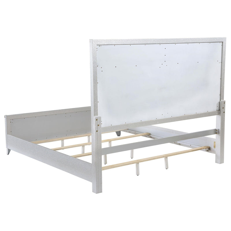 Larue Wood California King Panel Bed Silver