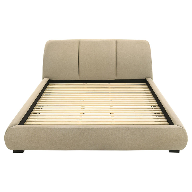 Modern Upholstered Platform Bed With Tufted Headboard