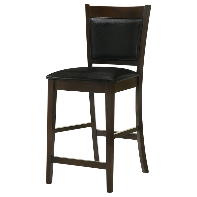 Upholstered Counter Height Stools (Set of 2) - Black / Espresso