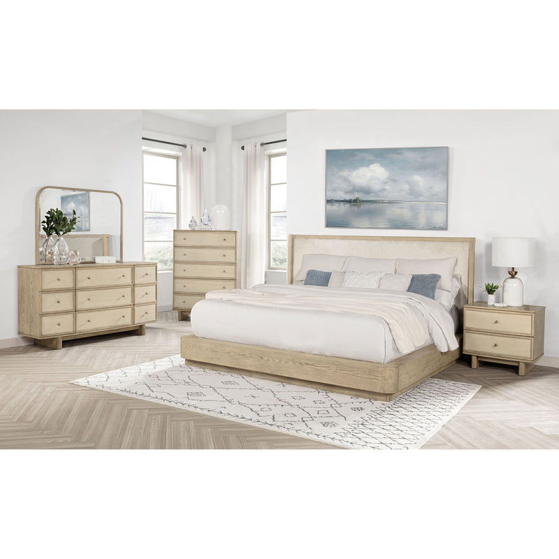 Kimpton - 9 Drawer Dresser With Mirror - Beige