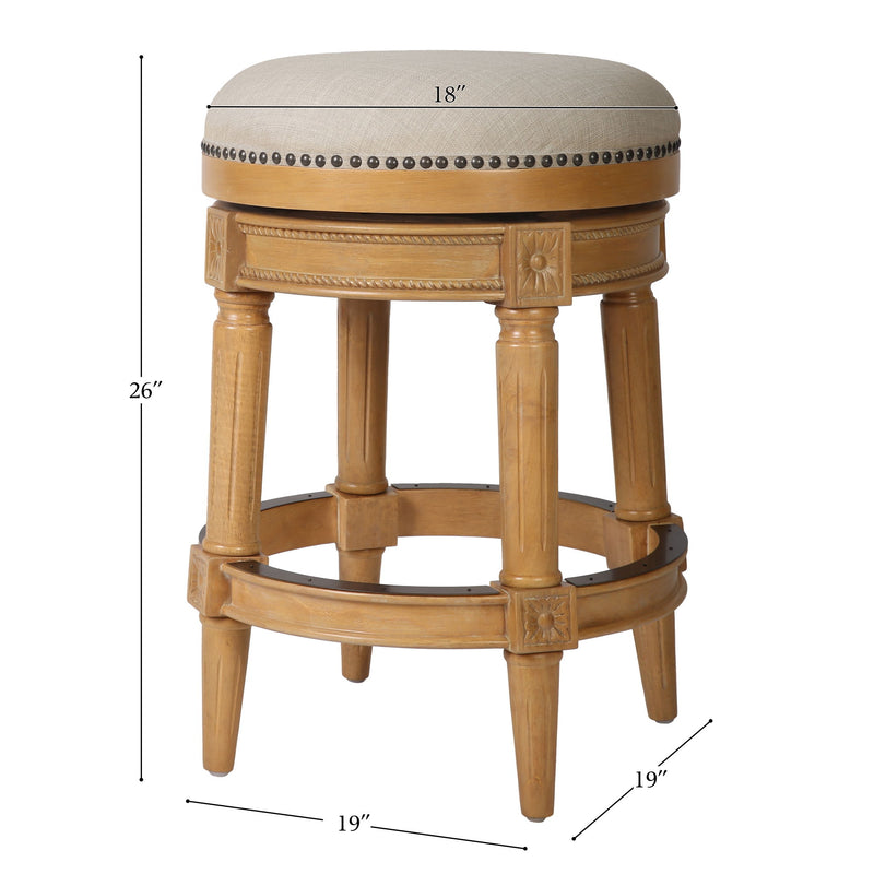 Rustic Elegance Backless Swivel Stool
