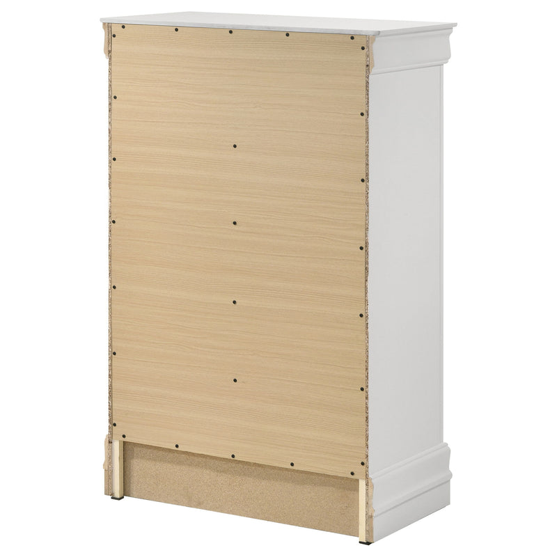 5 Drawer Bedroom Chest - White