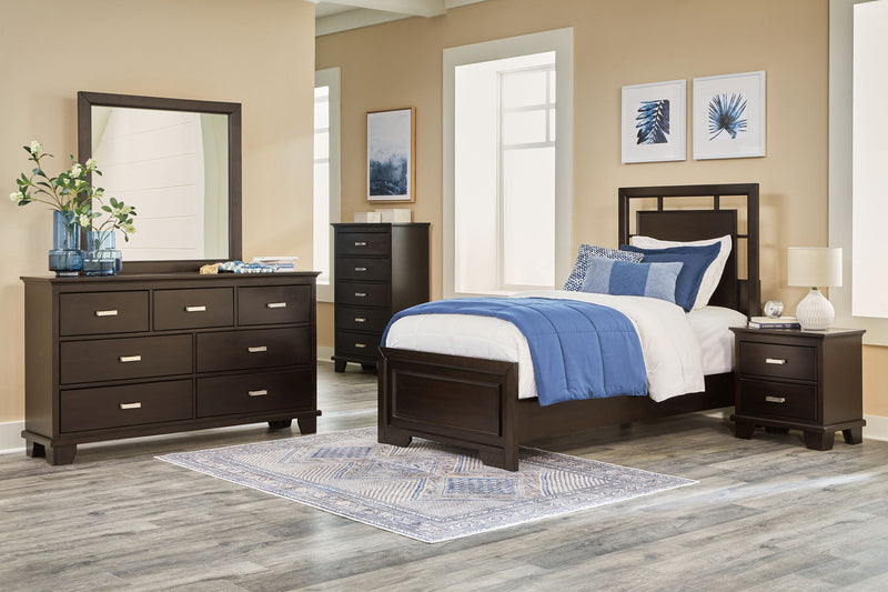 Covetown - Dresser And Mirror - Dark Brown