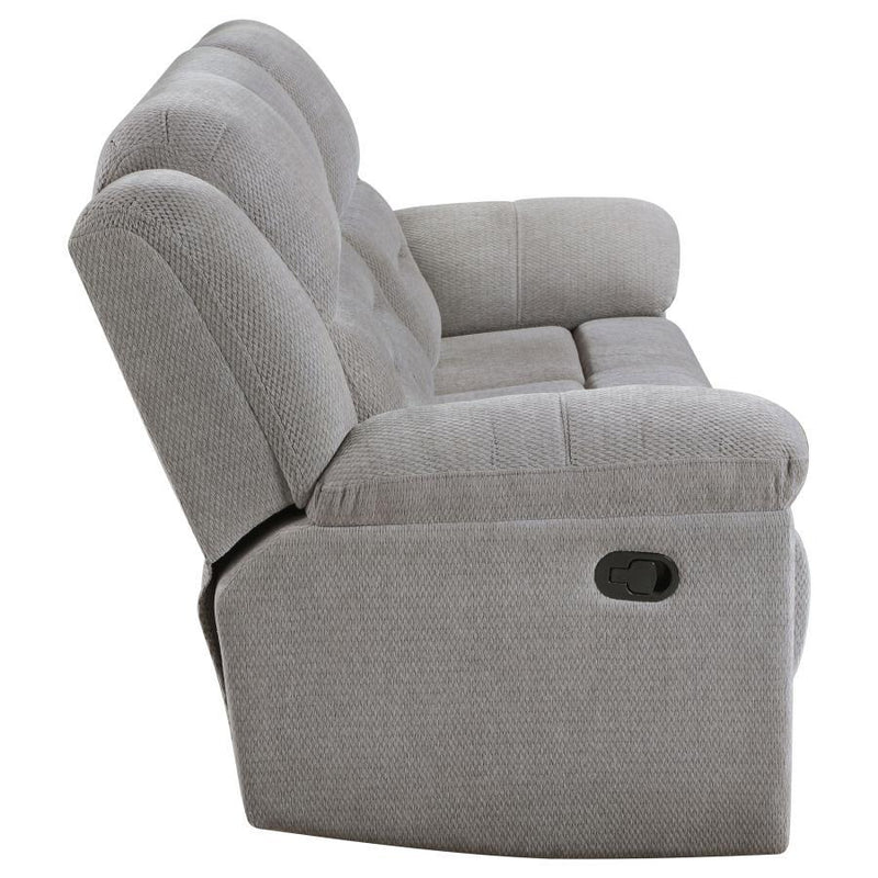 Gilson - Chenille Upholstered Reclining Sofa - Gray