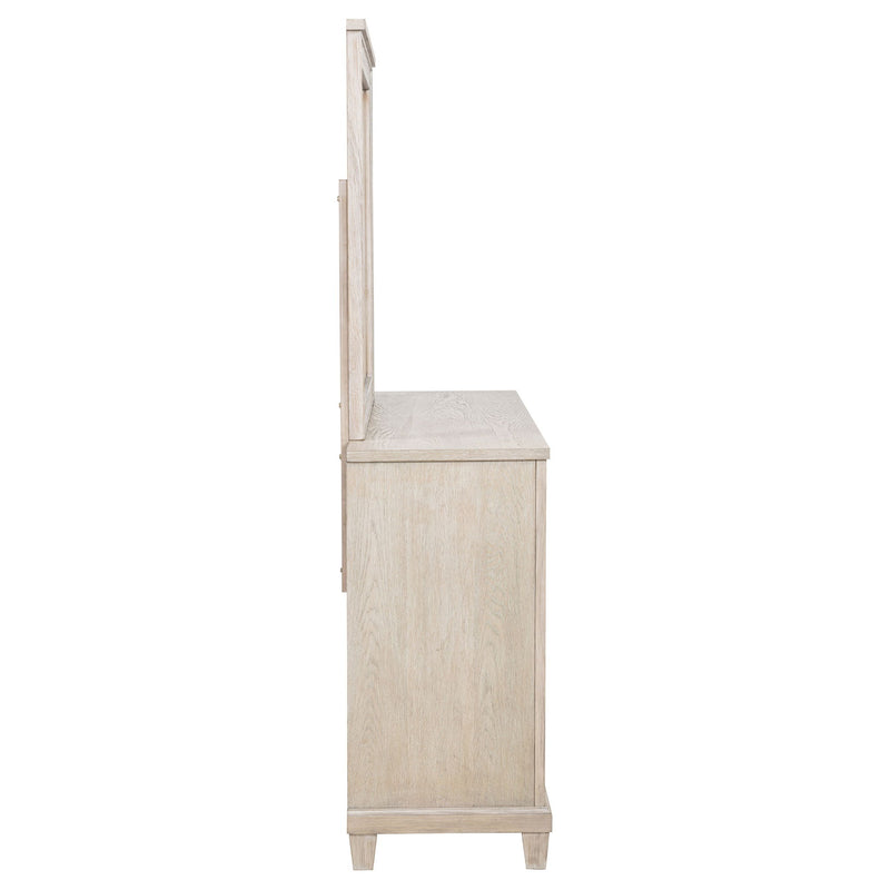 Wedner - 6 Drawer Dresser With Mirror - Oak
