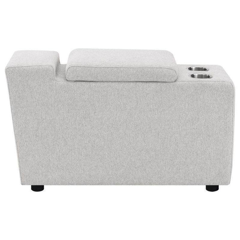 Collins - Upholstered Modular Storage Console - Gray