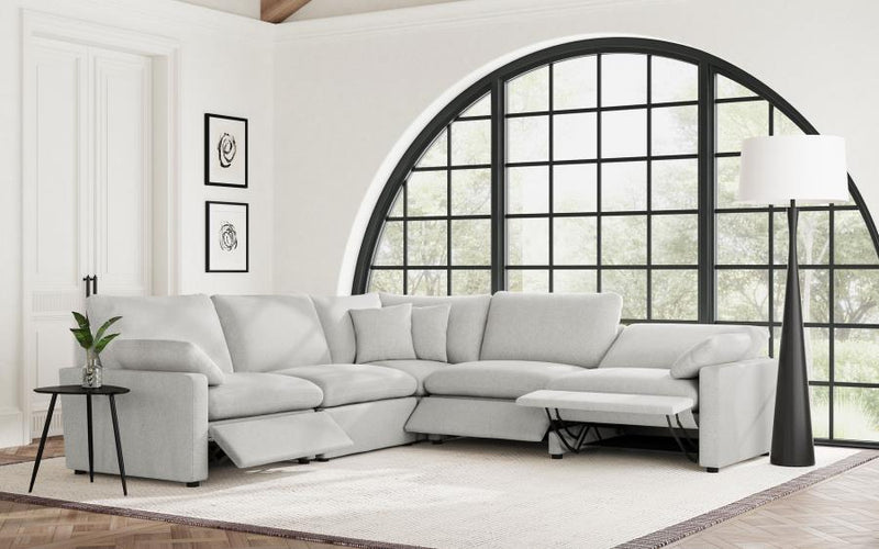 Collins - Modular Power Reclining Sectional Power Armless Chair - Gray