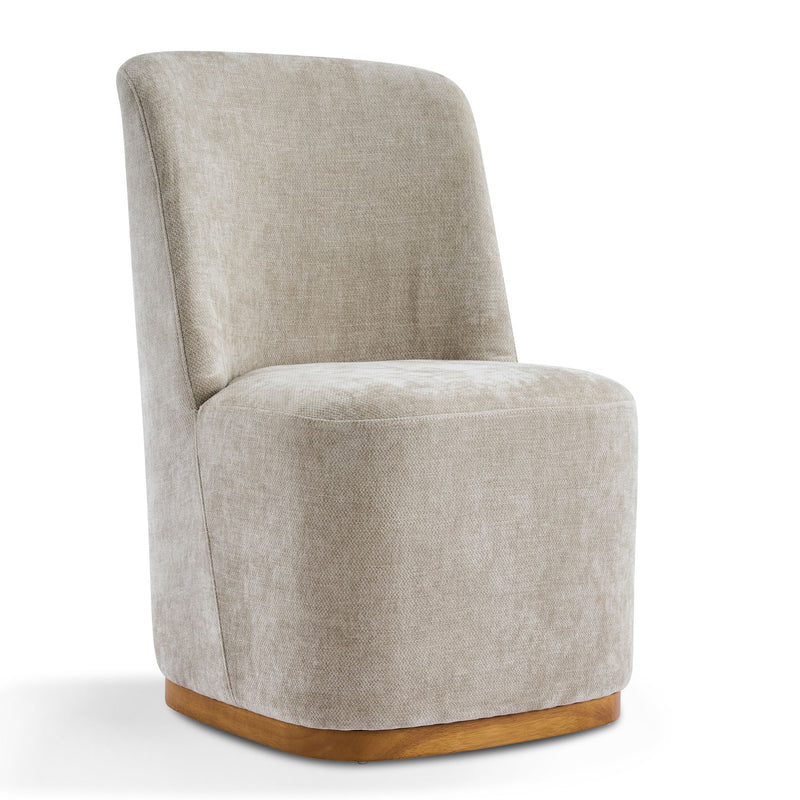 Indoor Upholstered Dining Chair (Set of 2) With Sturdy Frame - Oatmeal