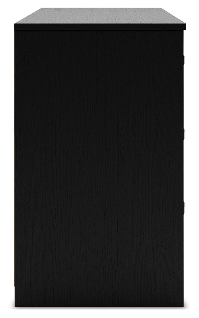 Finch - Six Drawer Dresser - Black