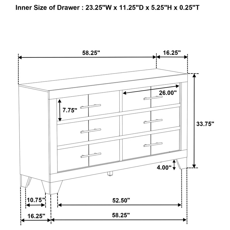Trenton 4-piece Twin Bedroom Set Rustic Cream