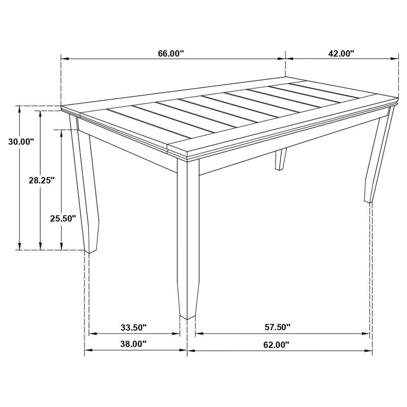 Dalila 6-piece Rectangular Dining Table Set Dark Grey