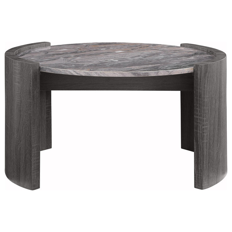 Gladstone 2-piece Coffee and End Table Set Distressed Grey