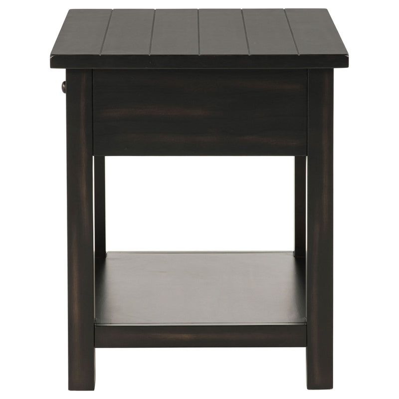 Castleton - 1 Drawer Wood End Table With Shelf