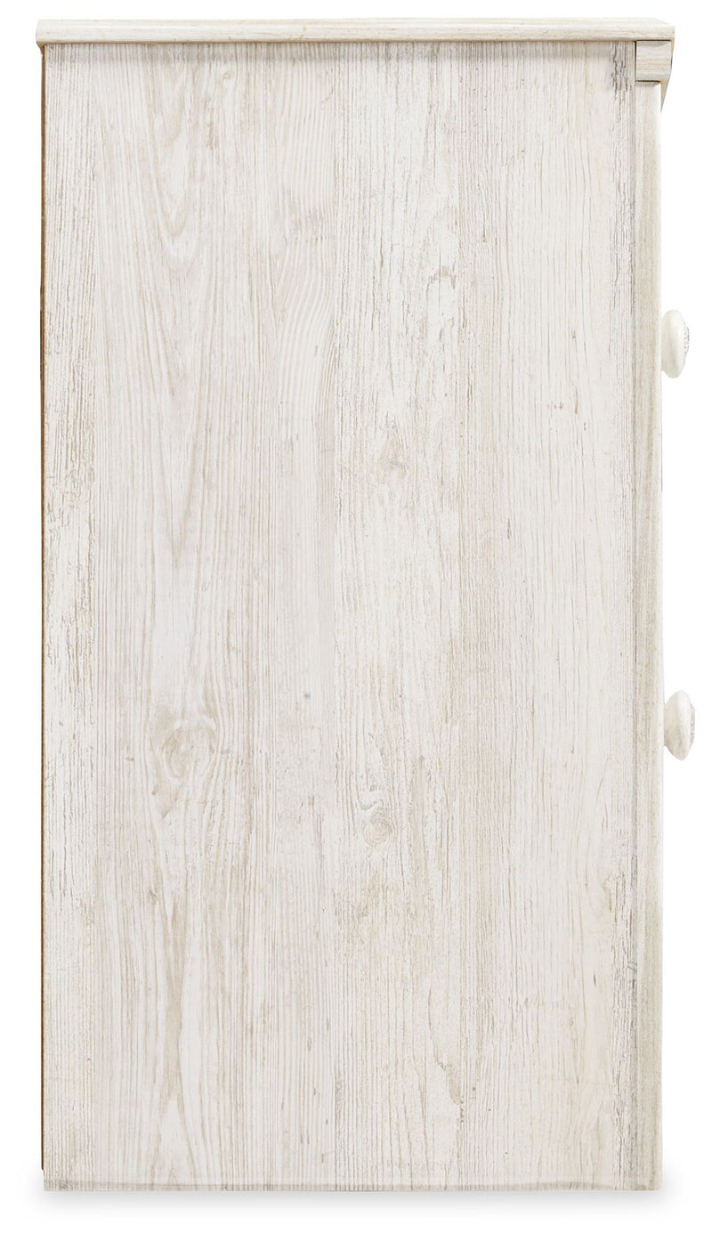 Paxberry - Two Drawer Night Stand - Whitewash