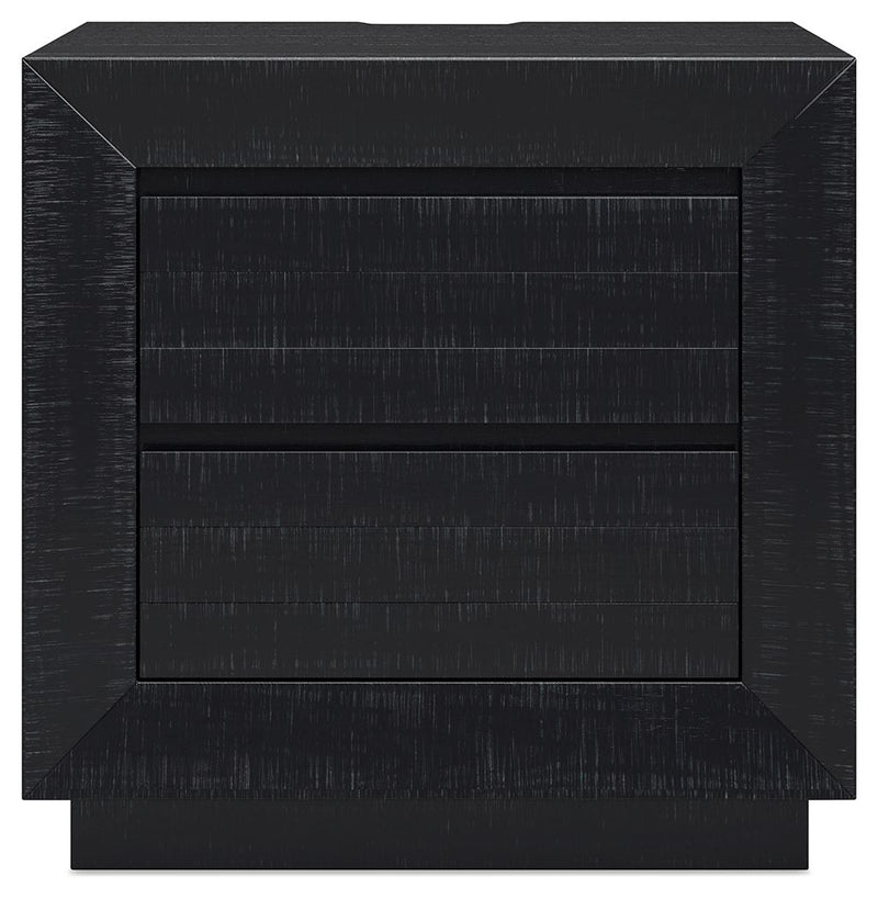 Londer - Two Drawer Night Stand - Black