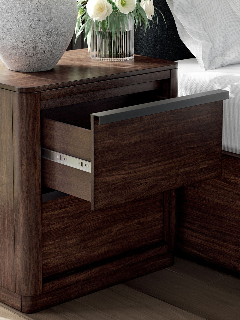 Dilenno - Two Drawer Night Stand - Dark Brown